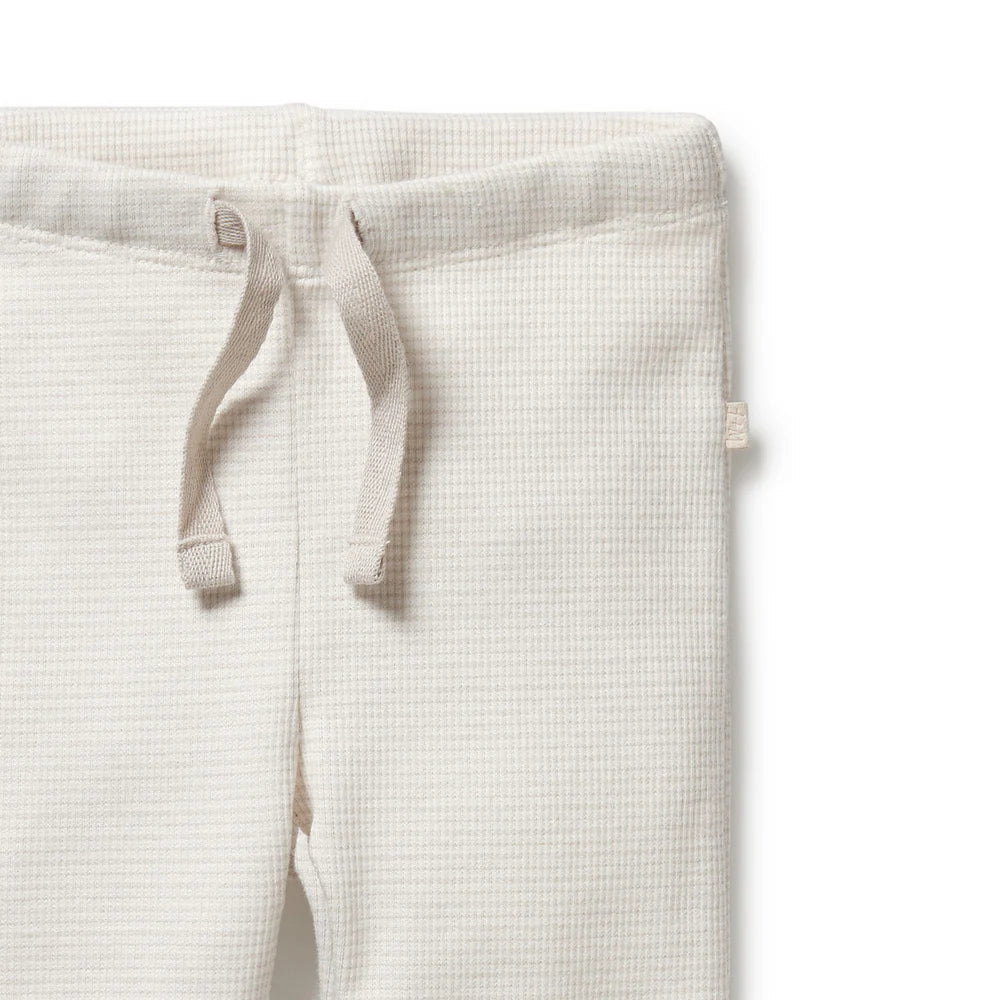 Organic Stripe Rib Leggings - Clay