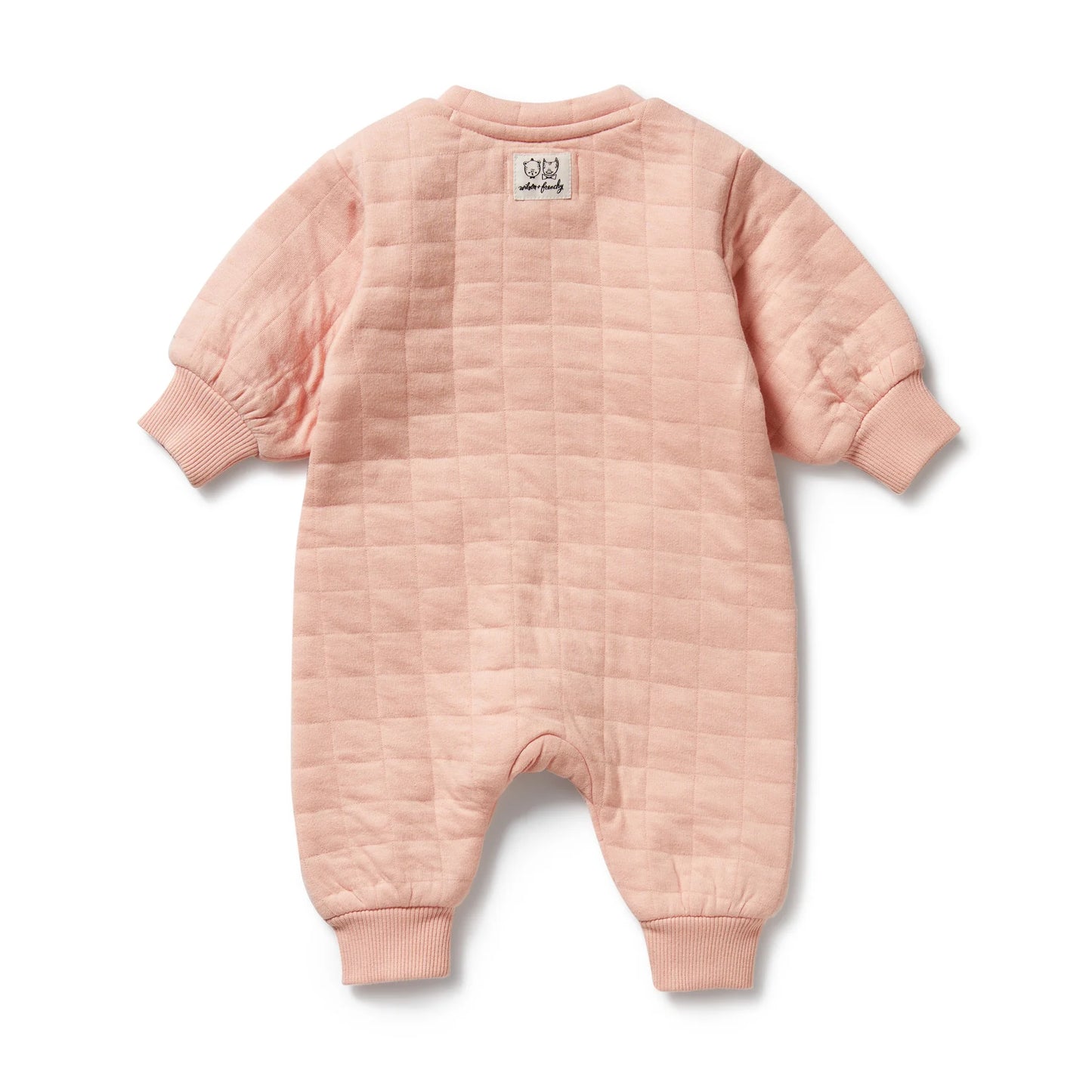 Organic Quilted Terry Growsuit - Pretty Pink