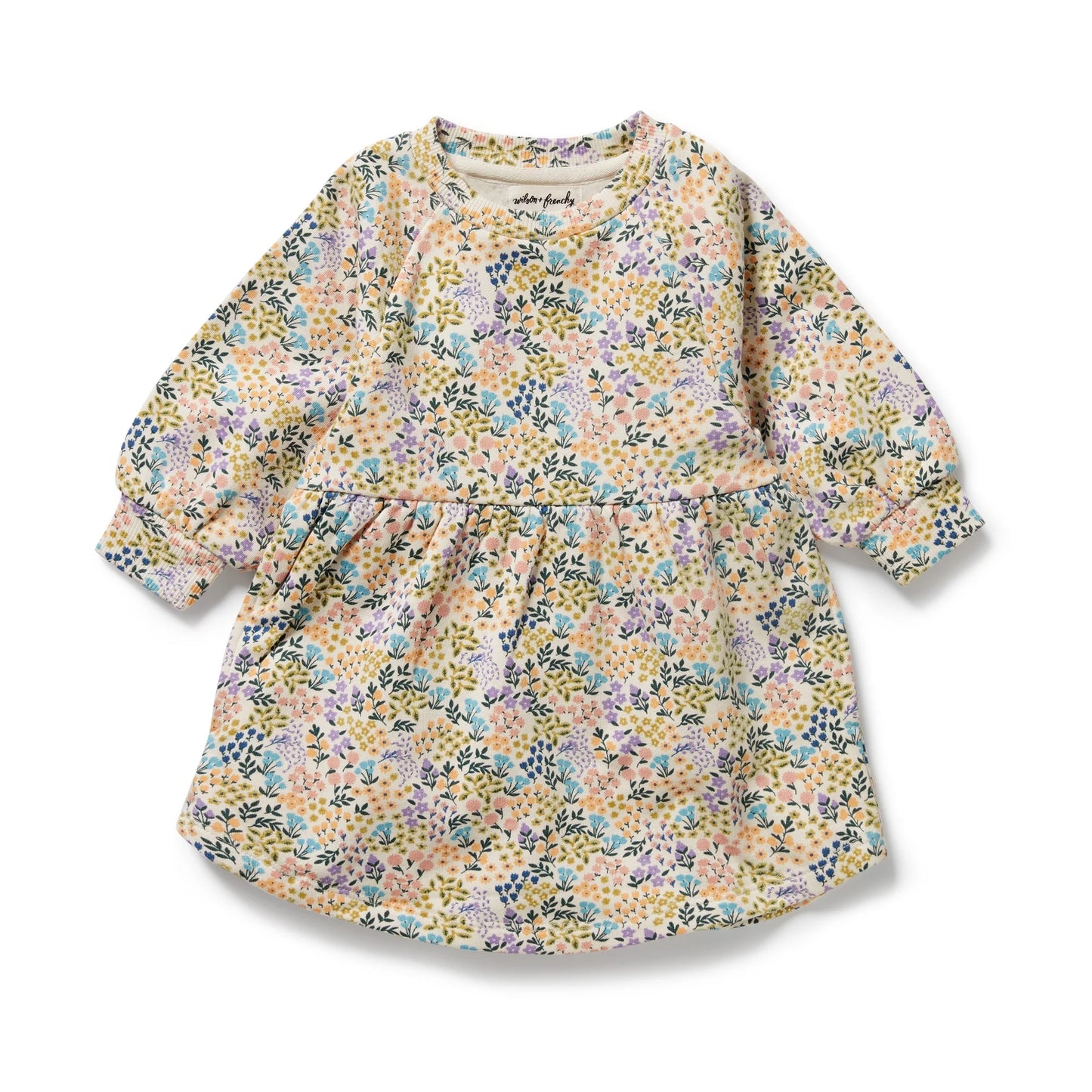 Organic Terry Sweat Dress - Tiny Bloom