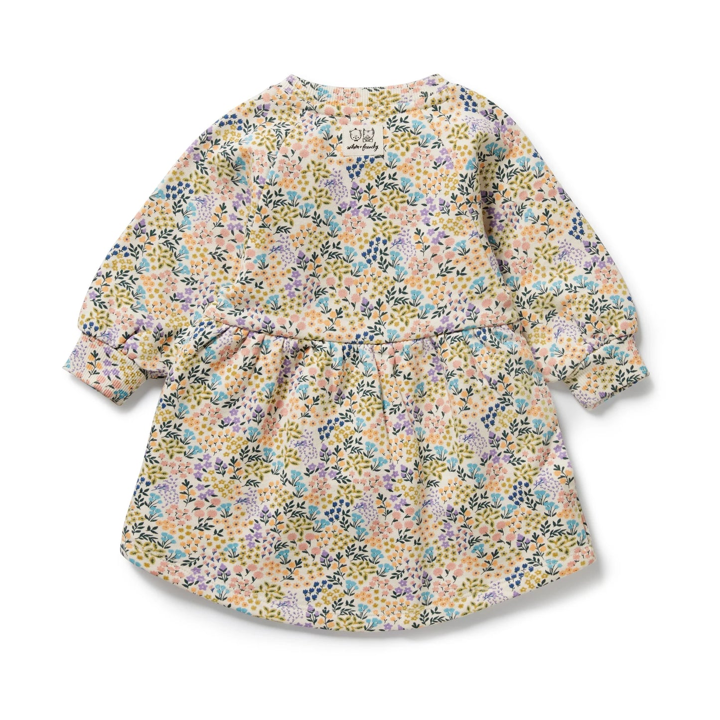 Organic Terry Sweat Dress - Tiny Bloom