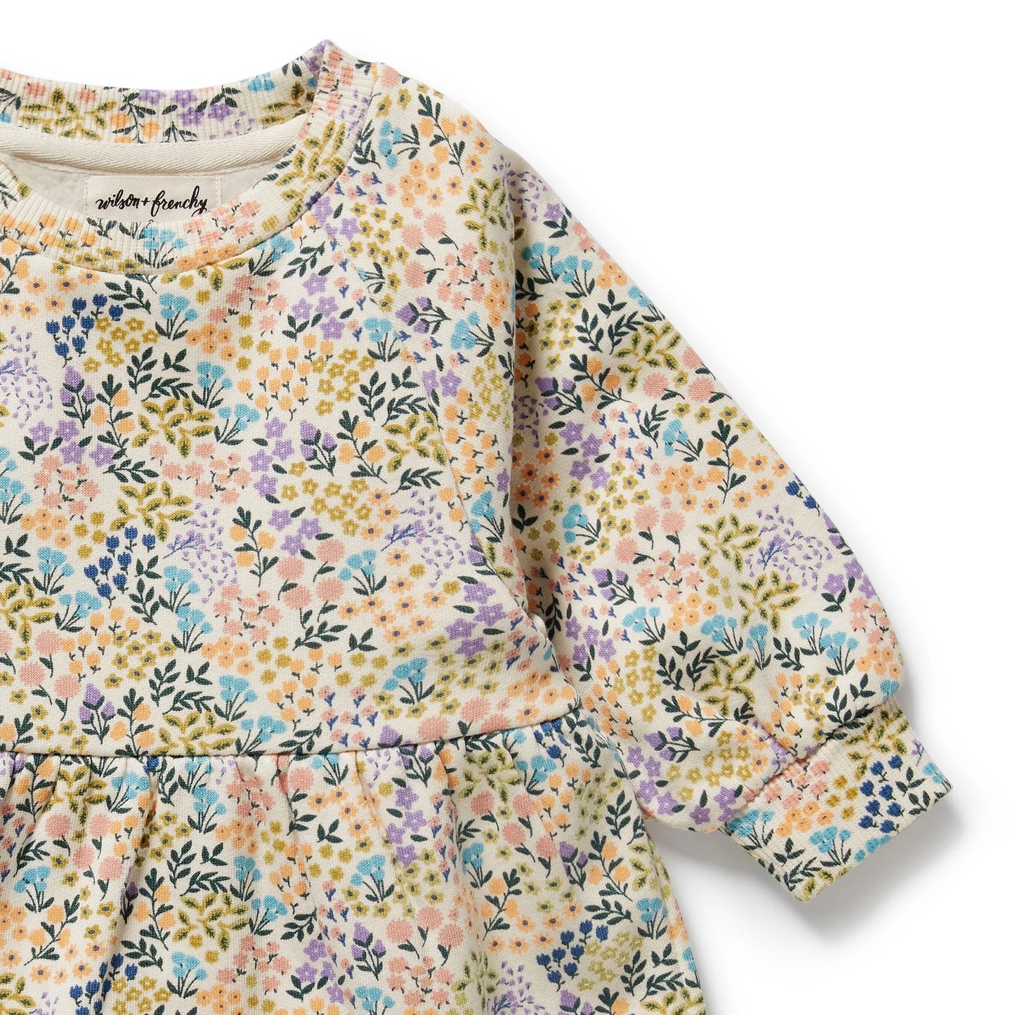 Organic Terry Sweat Dress - Tiny Bloom