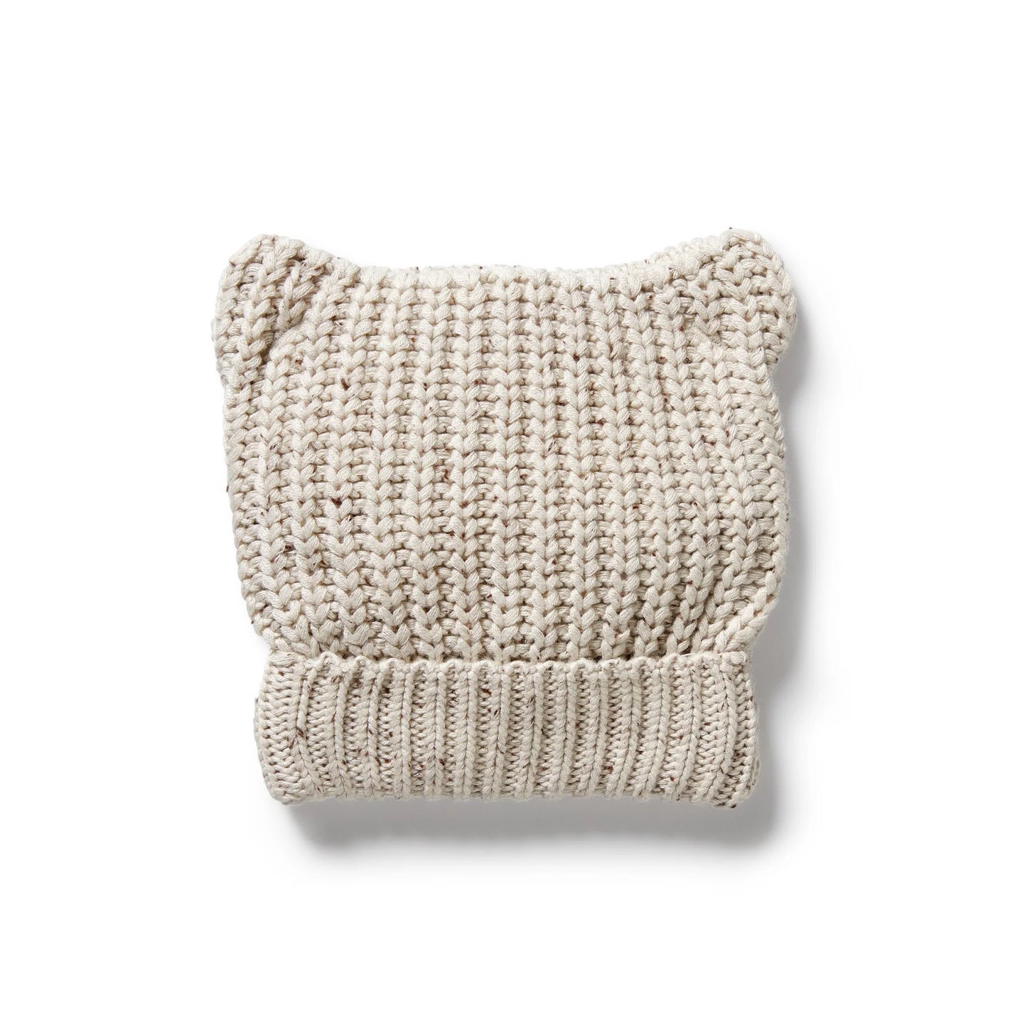 Knitted Bear Hat - Cookie & Cream