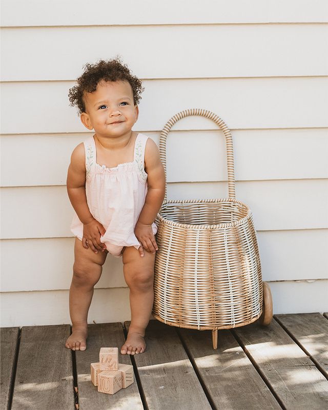 Tess Emb Strap Bodysuit - Pale Pink
