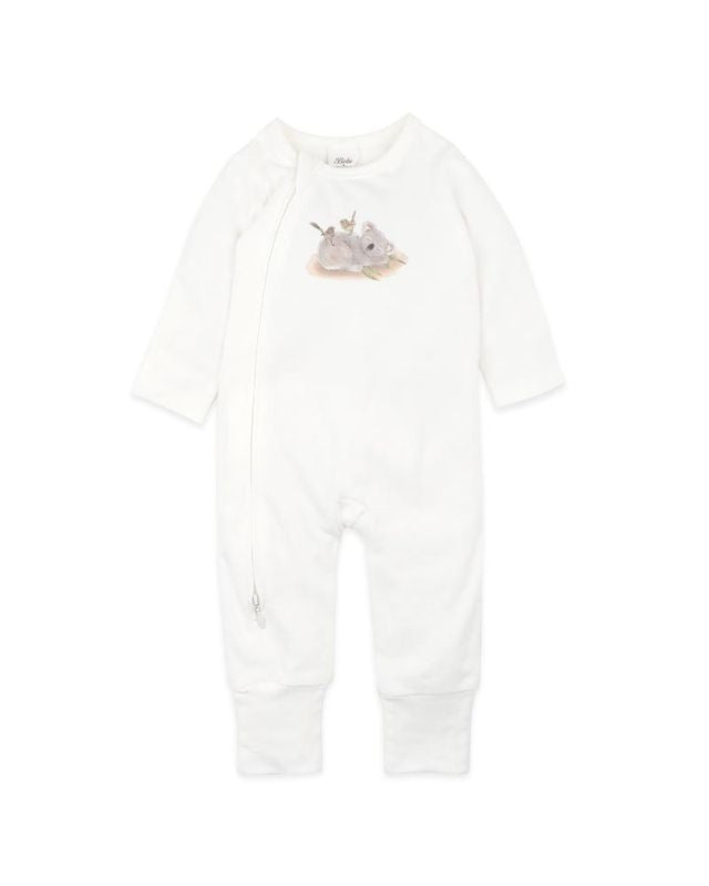 Australiana Koala L/S Zipsuit - Cloud