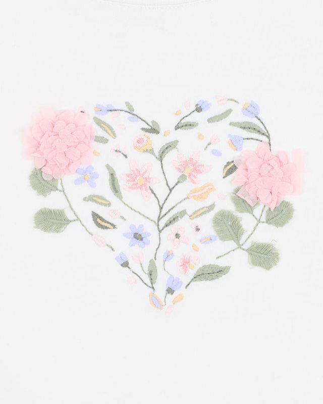 Anya Heart S/S Tee - Cream
