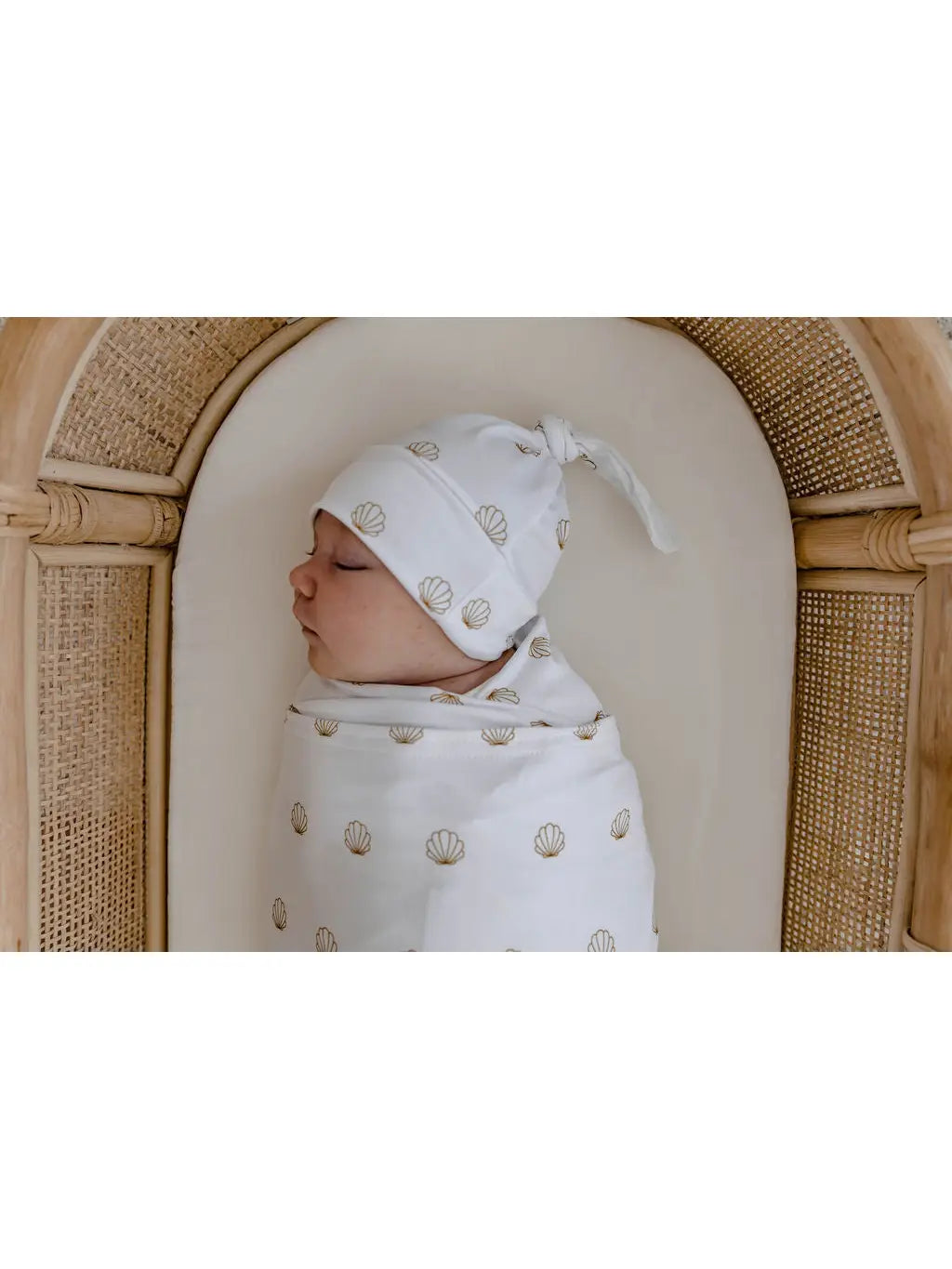 Bamboo Knotted Beanie - Nude Seashell