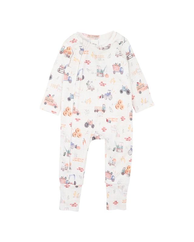 Clayton L/S Zipsuit - Clayton Print