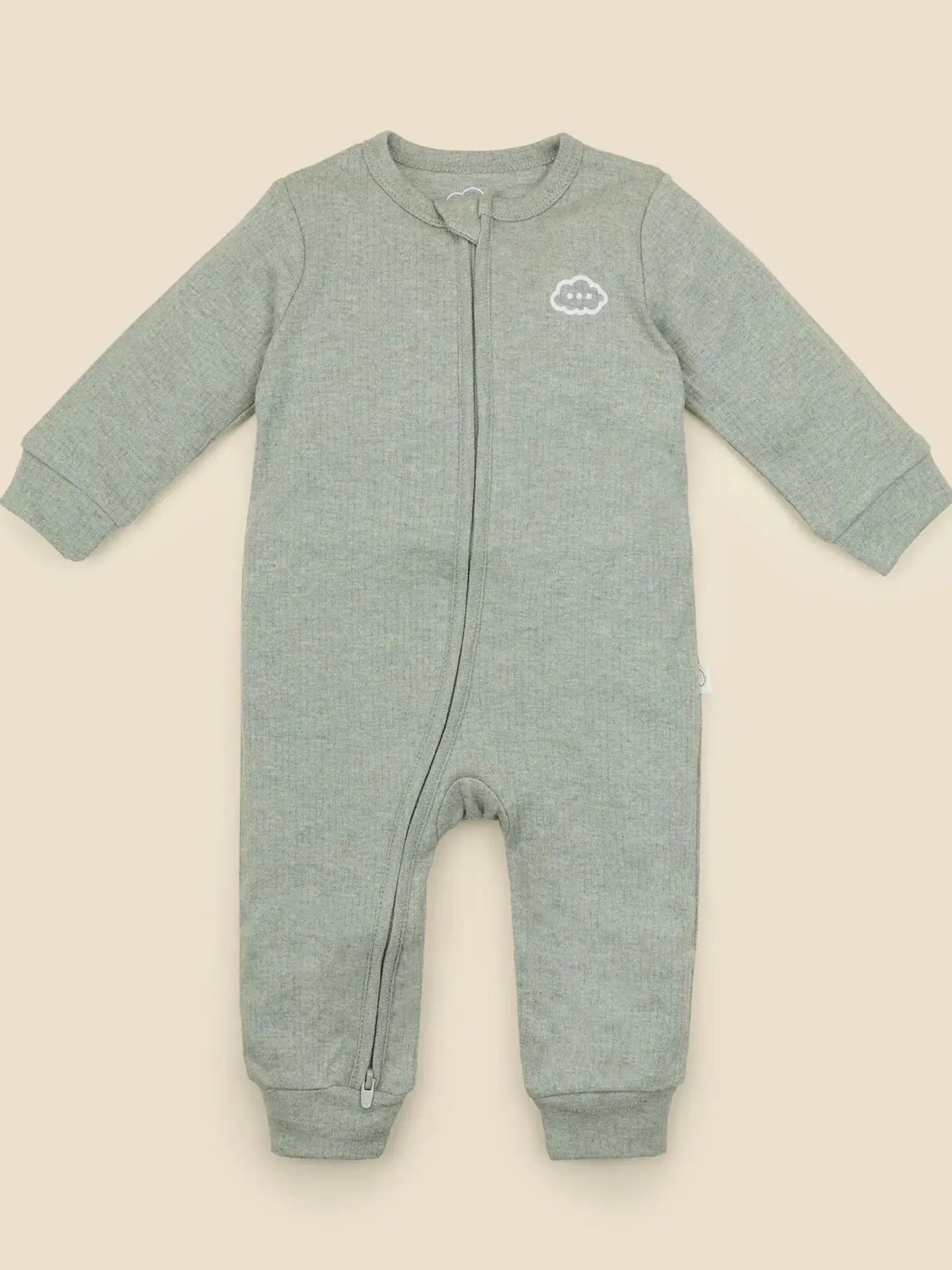 Organic Cotton Growsuit - Forest Green