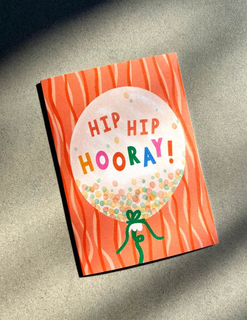 Card - Hip Hip Hooray Birthday Balloon