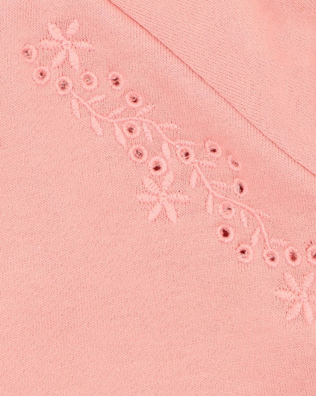 Lyla Embroidered Sweatshirt - Dusky Coral