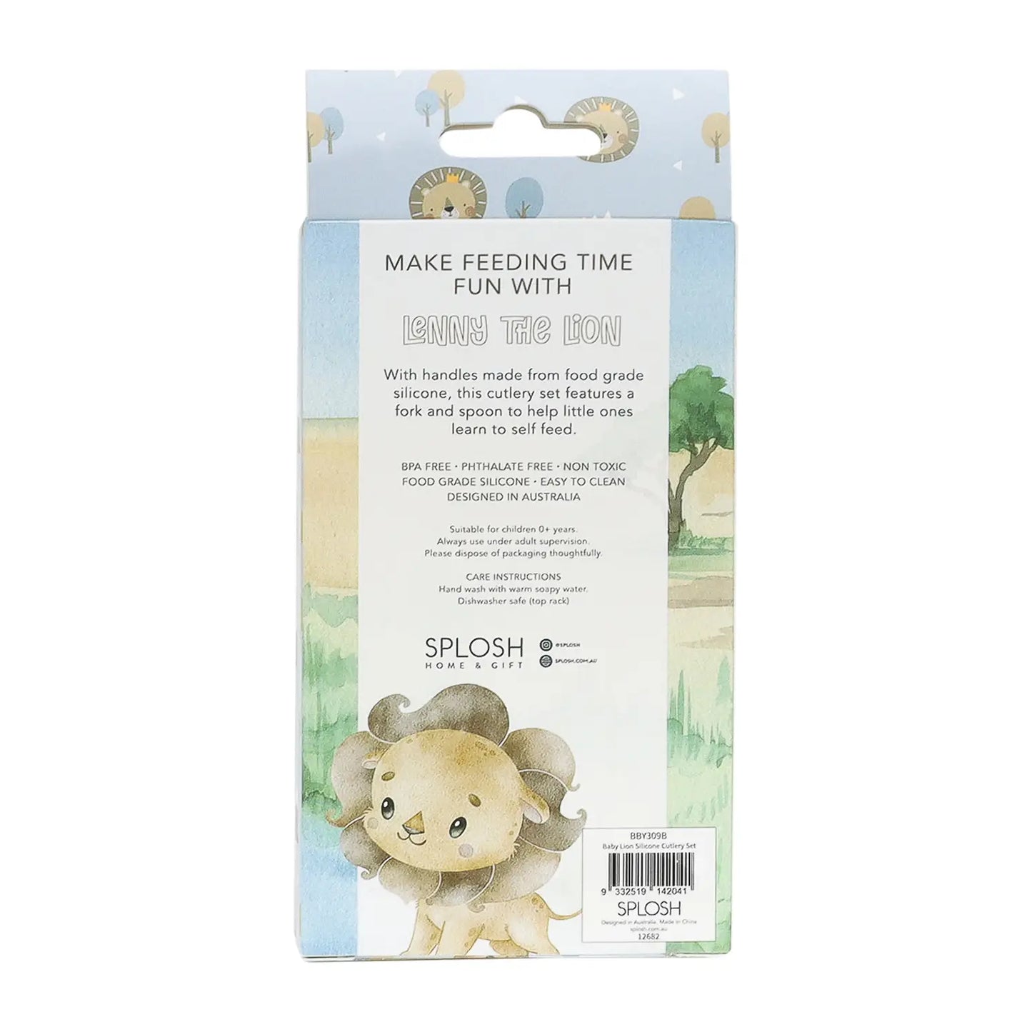 Baby Lion Silicone Cutlery Set
