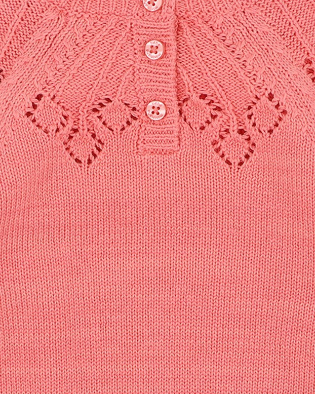 Lyla Knitted Dress - Coral Marl