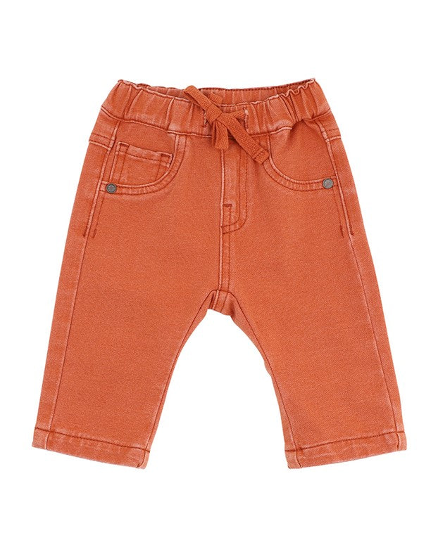 Cool Dogs Pull On Knit Denim Jeans - Rust