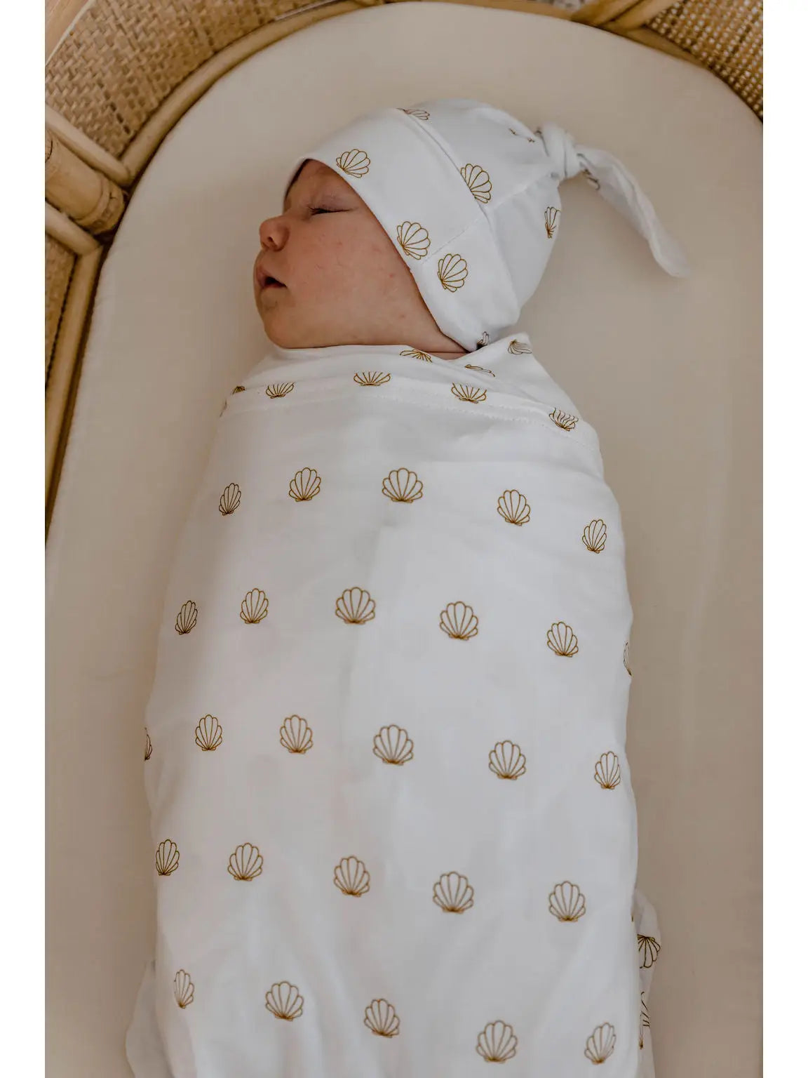 Bamboo Knotted Beanie - Nude Seashell