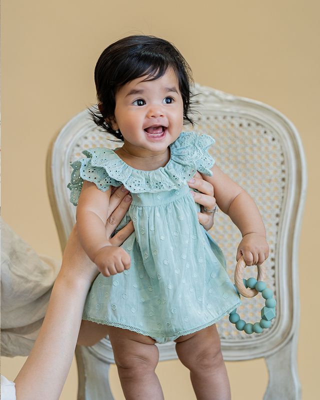 Anya Dobby Overlay Bodysuit - Dusky Sage