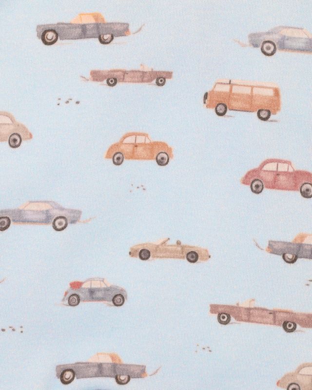 Alvin Print Car L/S Zipsuit