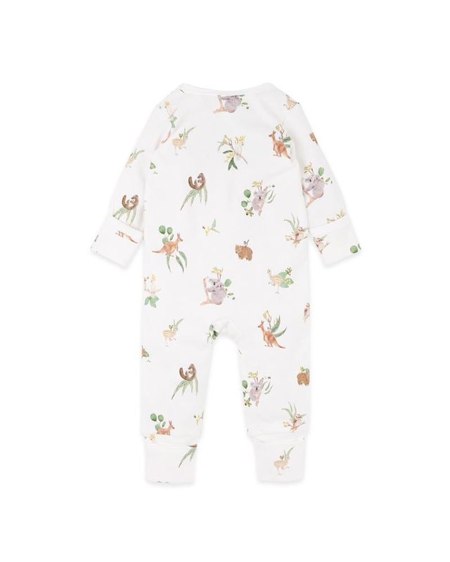 Australiana L/S Zipsuit - Aust Print