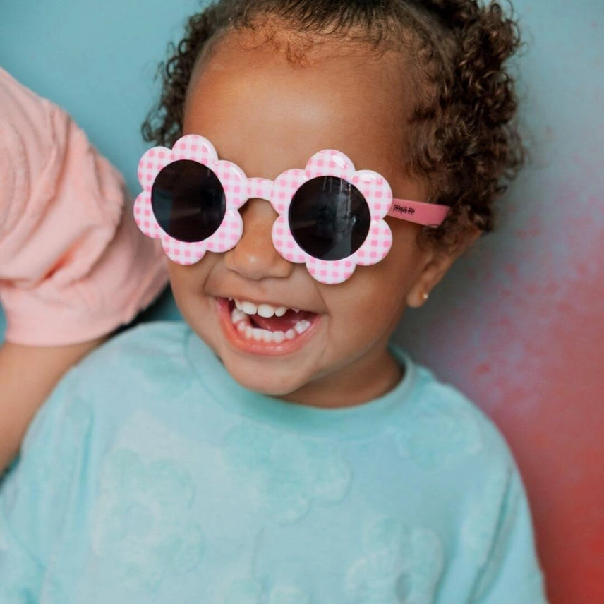 Baby Sunglasses - Daisy, Pink Check
