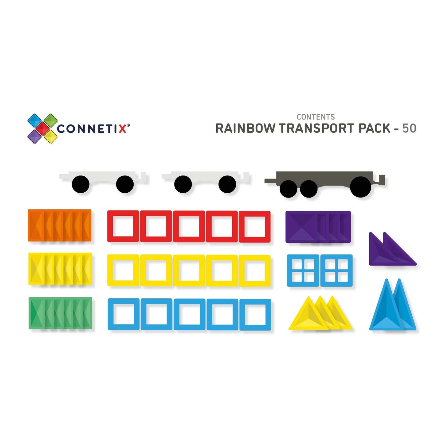 50 Pce Rainbow Transport Pack