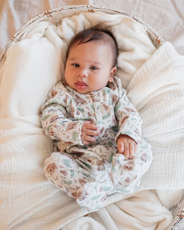 Mateo L/S Zip Onesie - Mateo Print