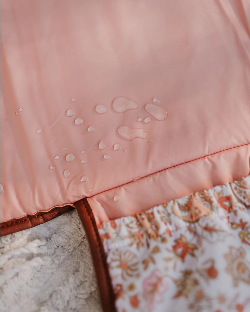 OIOI Change Mat Clutch - Peach Paisley/Tan