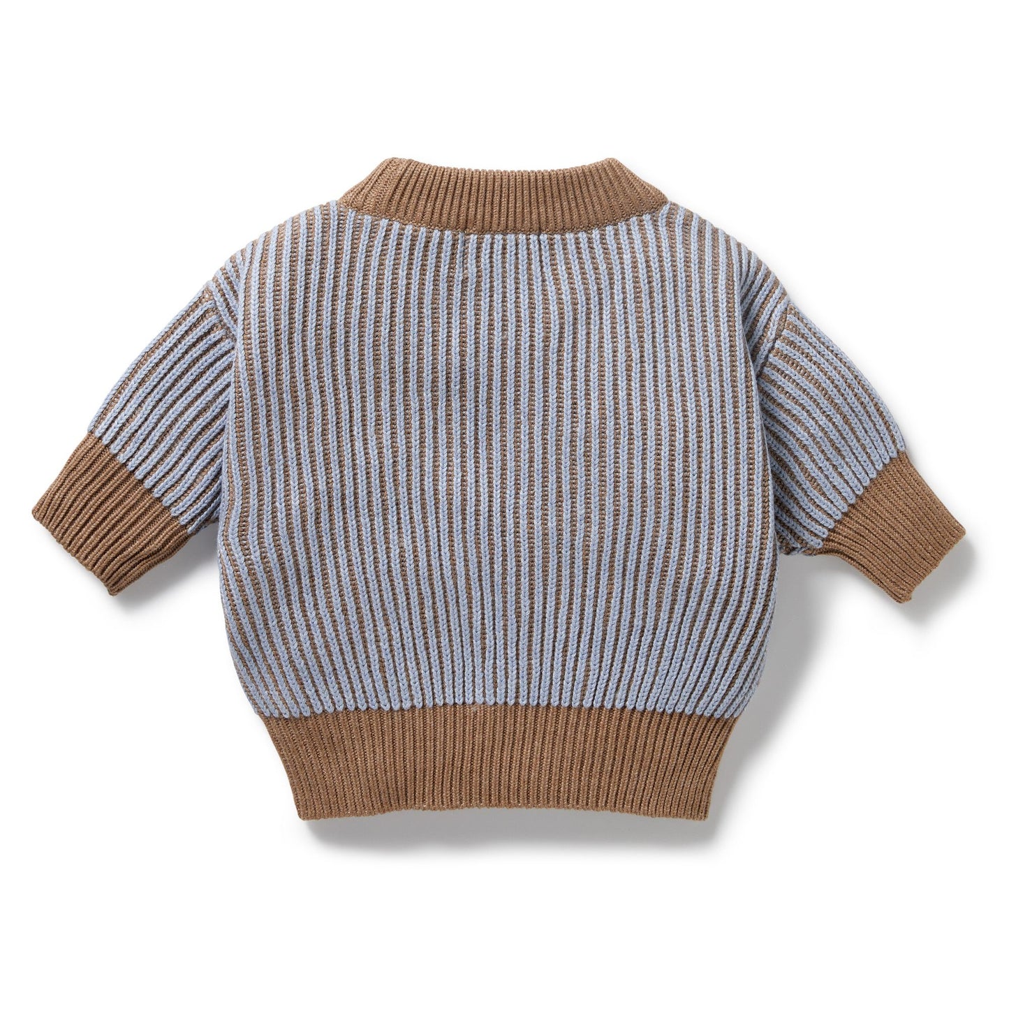 Knitted Rib Jumper - Coco Blue Speckle