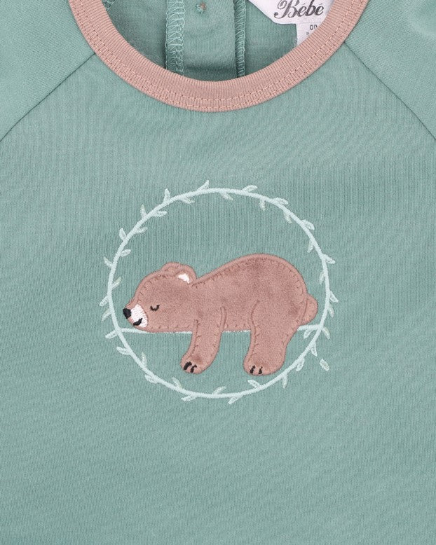 Mateo Lying Bear Tee - Pine Green