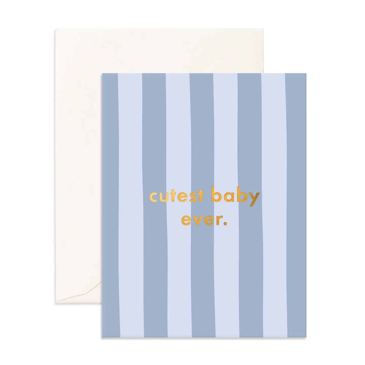 Card - Cutest Baby Ever Cloud Stripe