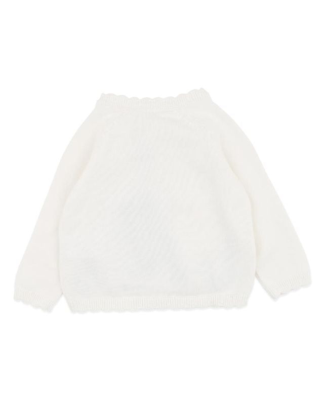 Bonnie Embroidered Cardigan - Cloud