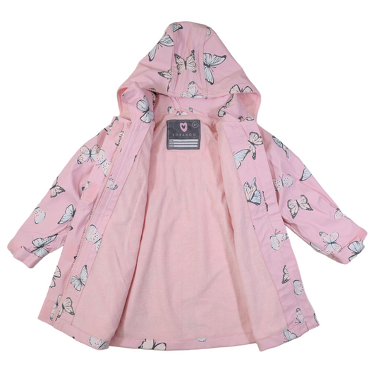 Butterfly Colour Change Raincoat - Fairytale Pink