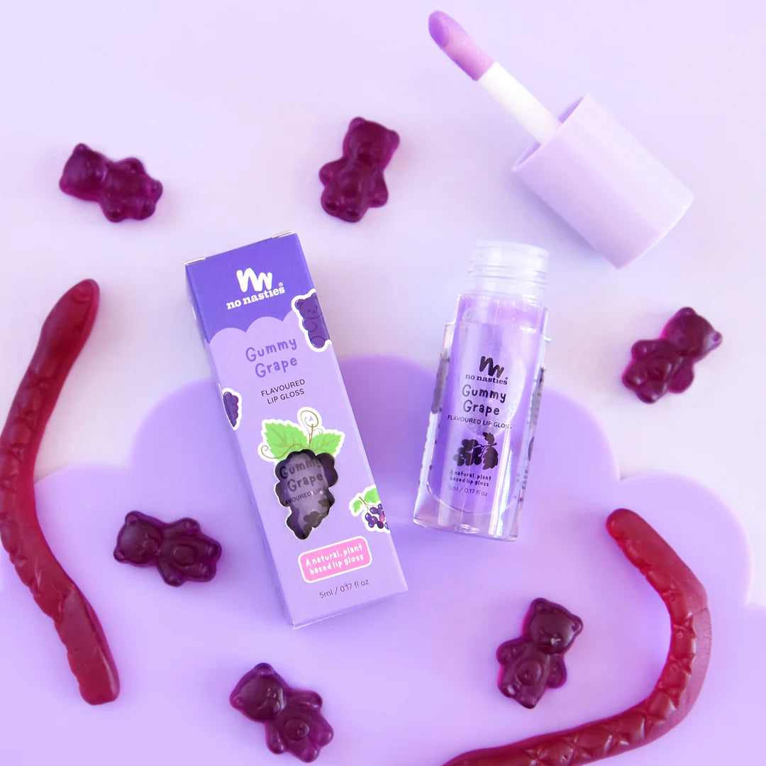 Kids Natural Lipgloss Wands - Gummy Grape