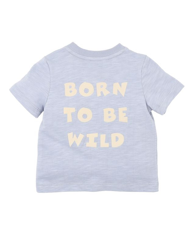 Born To Be Wild Tee - Chalk Blue