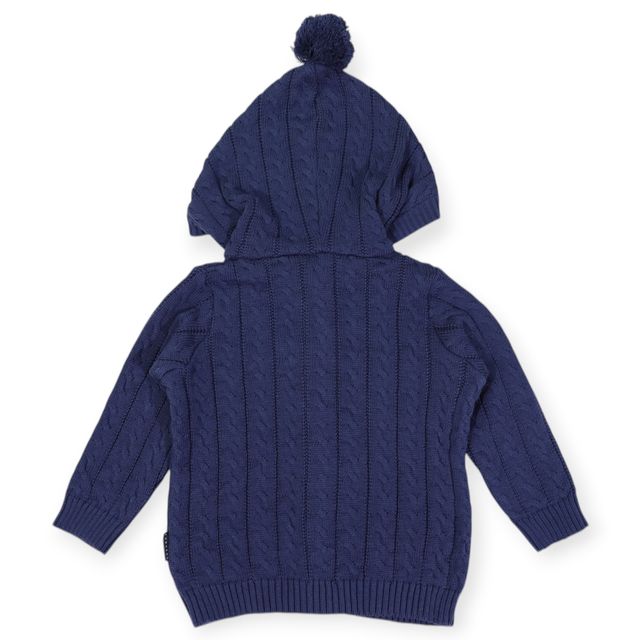 Cable Knit Jacket - Navy