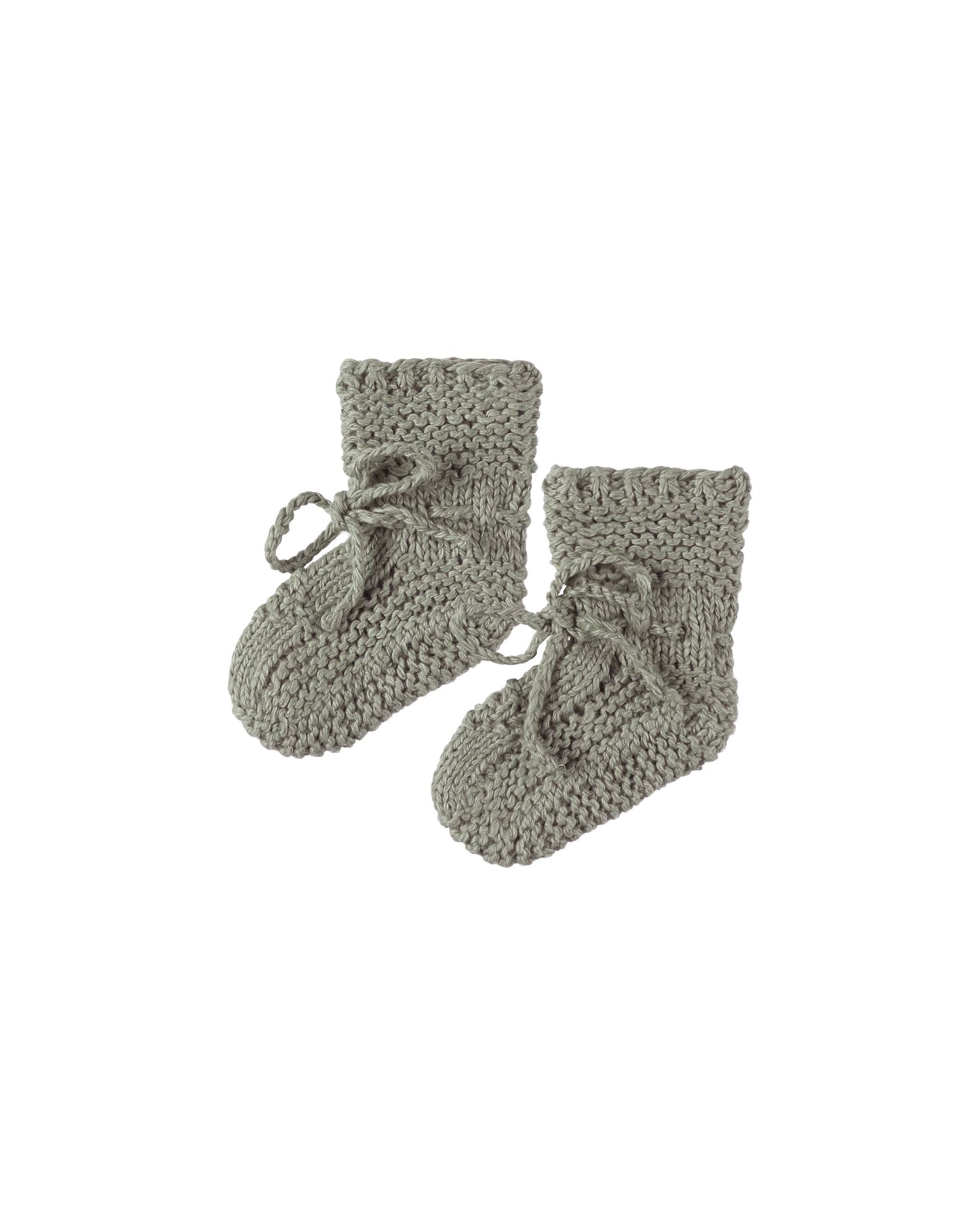 Quincy Mae Knit Booties - Basil 0-3M