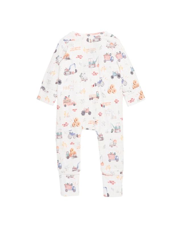 Clayton L/S Zipsuit - Clayton Print