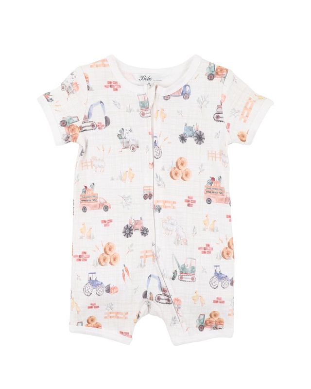 Clayton S/S Zipsuit - Clayton Print