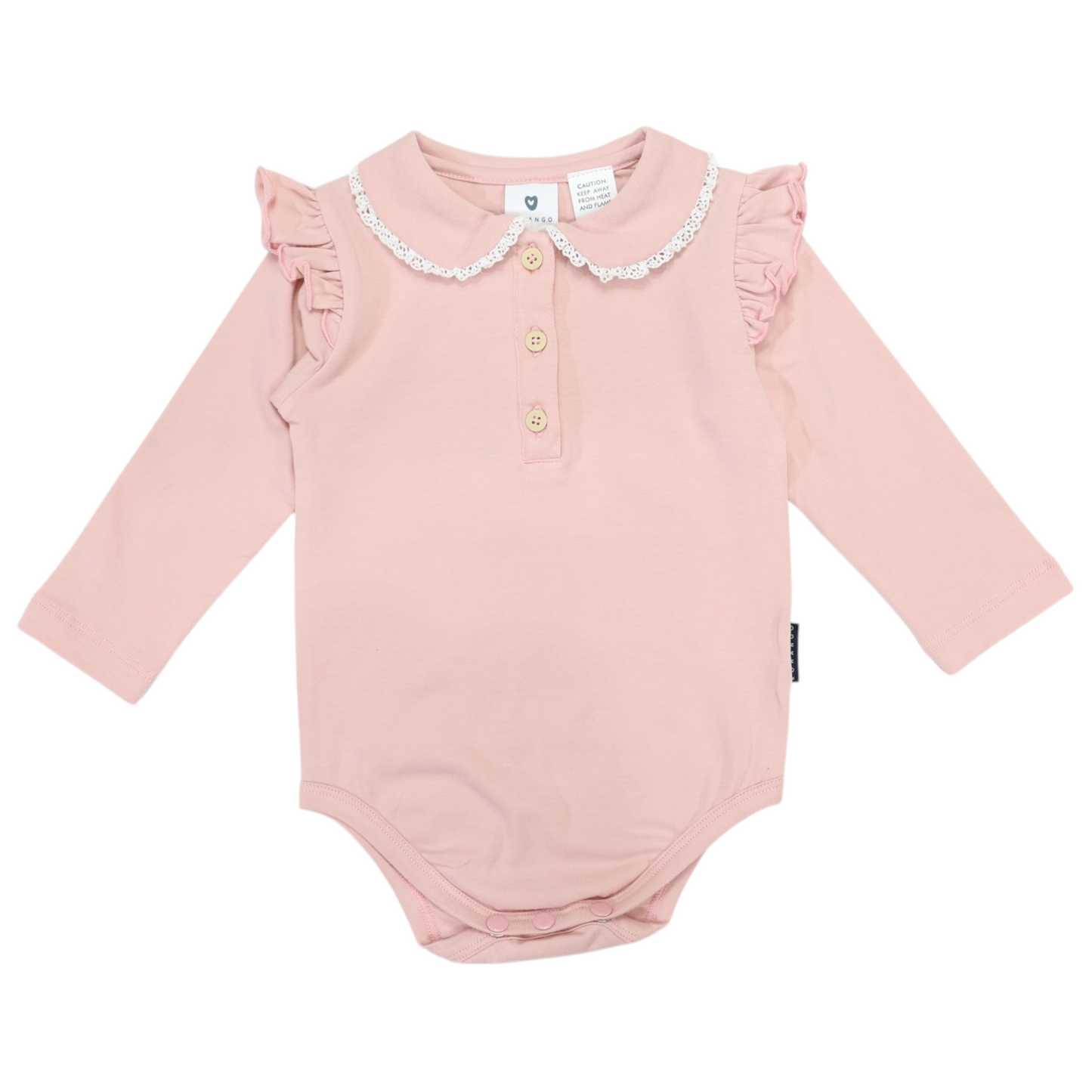 Collared Bodysuit - Dusky Pink