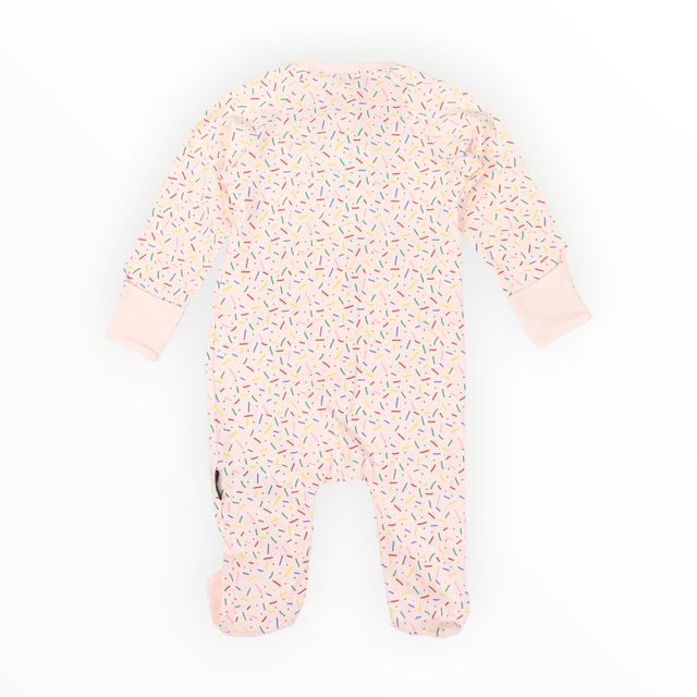 Sprinkles Zip Cotton Romper - Pink