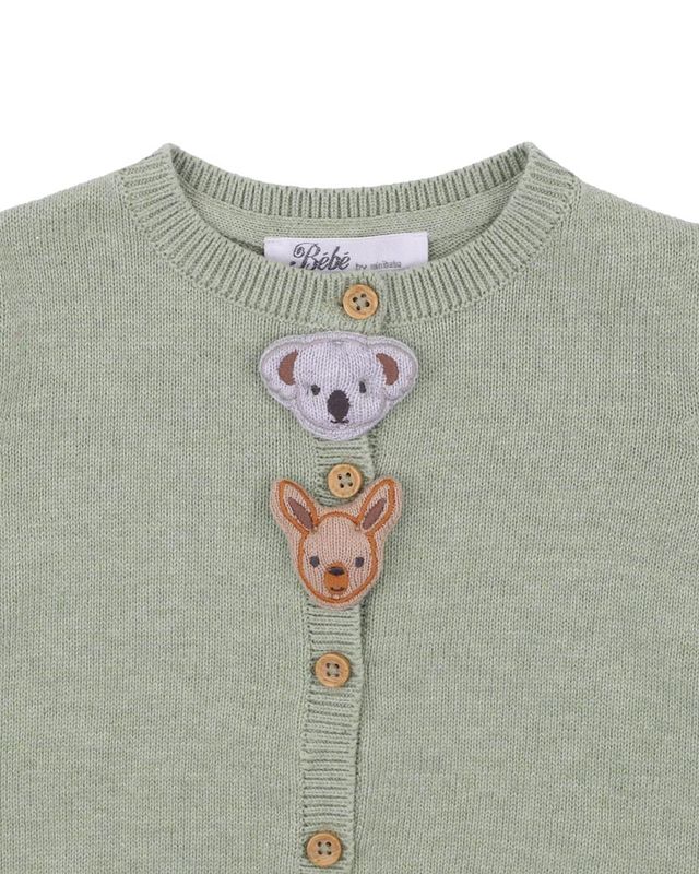 Australiana Cardigan - Leaf Green