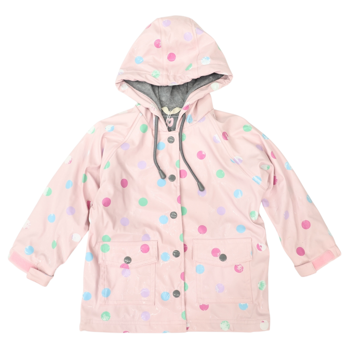 Polkadot Colour Change Raincoat - Pink