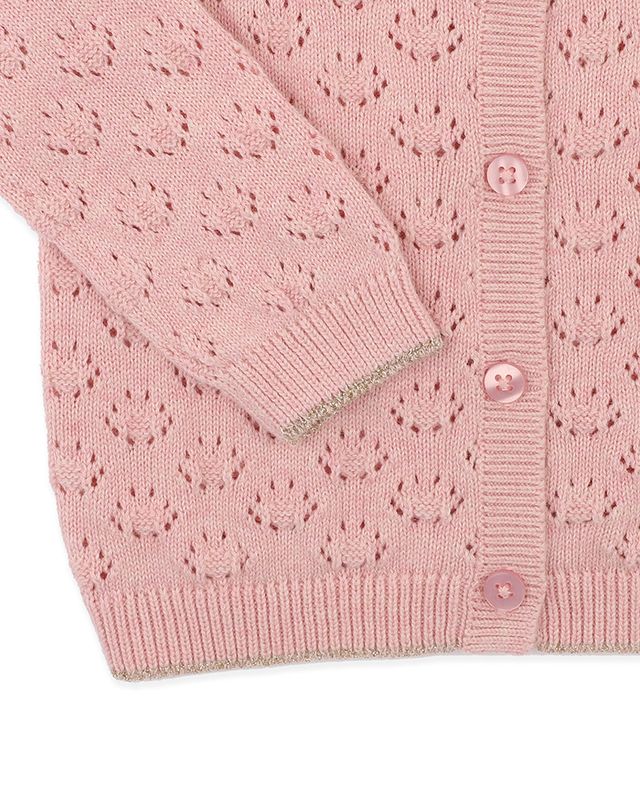 Billie Girls Cardigan - Dusky Pink