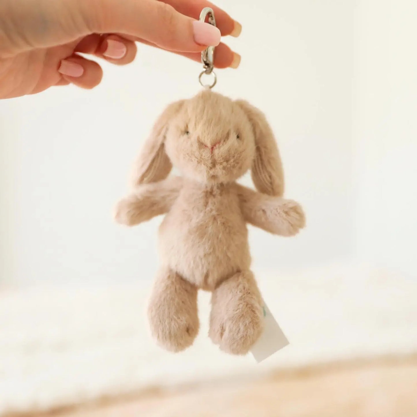 Soft Bunny Bag Charm - Beige