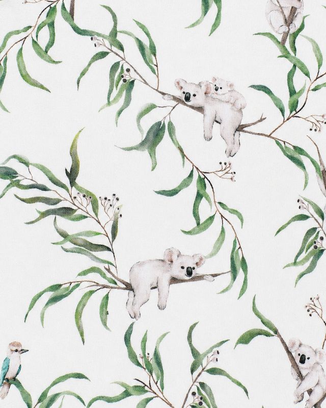 Taylor L/S Koala Zipsuit - Taylor Print