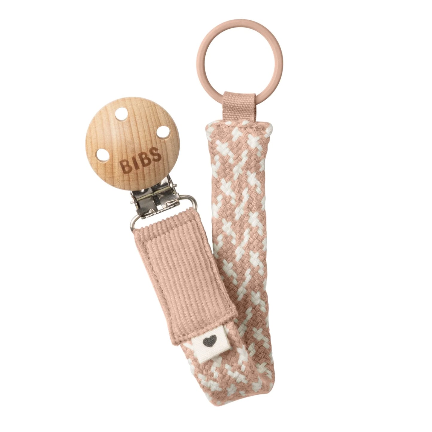 Pacifier Clip - Blush/Ivory