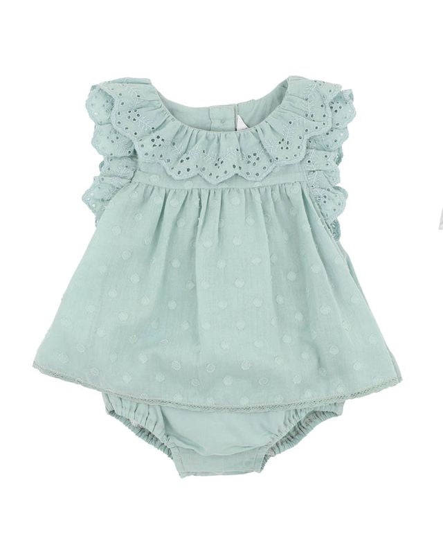 Anya Dobby Overlay Bodysuit - Dusky Sage