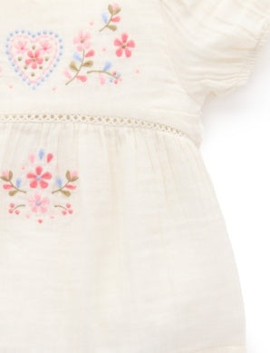 Embroidered Top - Cloud
