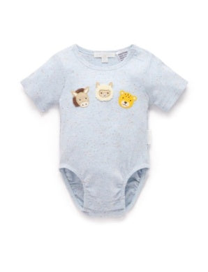Appliqued Bodysuit - Azul Neppy