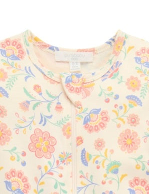 S/S Zip Growsuit - Desert Flowers
