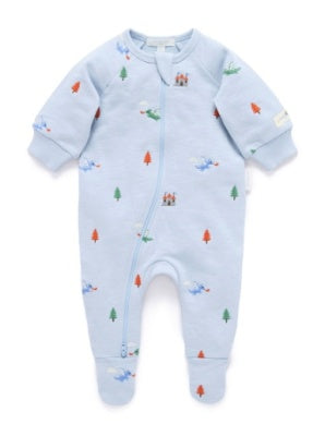 Embroidered Fleece Growsuit - Dragon
