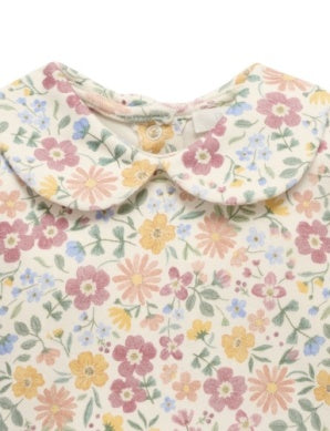 Thick Bodysuit with Collar - Wildflower Print